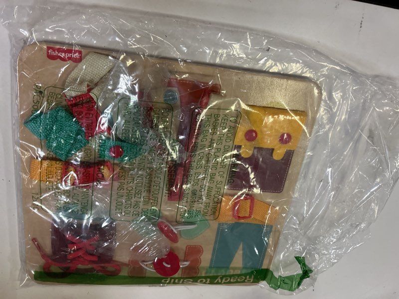 Condition photo showing New/Like New for Fisher-Price Wood Montessori Toy Dressing Board, American Montessori Society Seal of Excellence, Early Life Skills Learning Busy Activity for Preschool Kids Ages 3+ Years? (Amazon Exclusive)