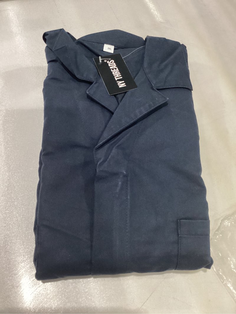 Condition photo showing Good Condition for NY Threads Men’s Twill Long Sleeve Coverall Slim Fit Utility Work Wear