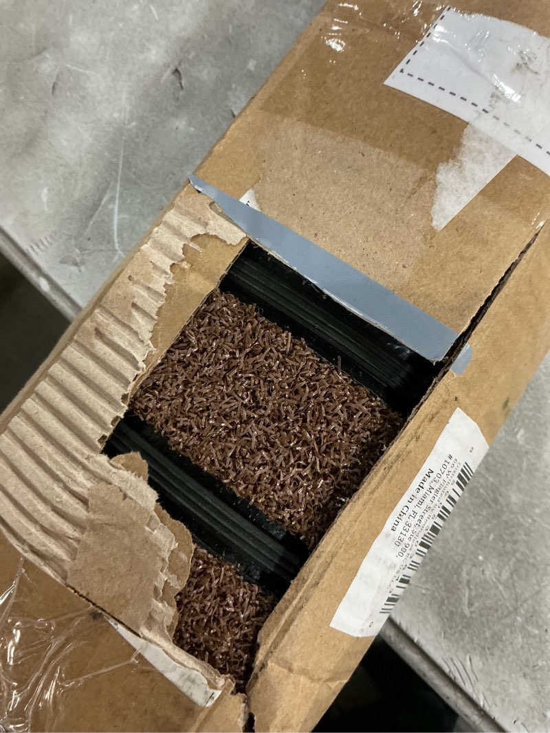 Condition photo showing Good Condition for ubdyo extra durable door mat - dirt trapping outdoor welcome mats - non-slip outdoor indoor entrance - low profile front doormat (32" x 20", bright brown) 32'' x 20'' (rectangular) bright brown