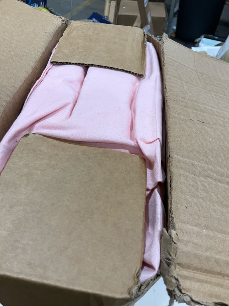Condition photo showing Good Condition for hombys 4 pieces pink princess toddler bedding set for girls kids, ultra soft blush pinch pleat comforter set with ruffles for all season