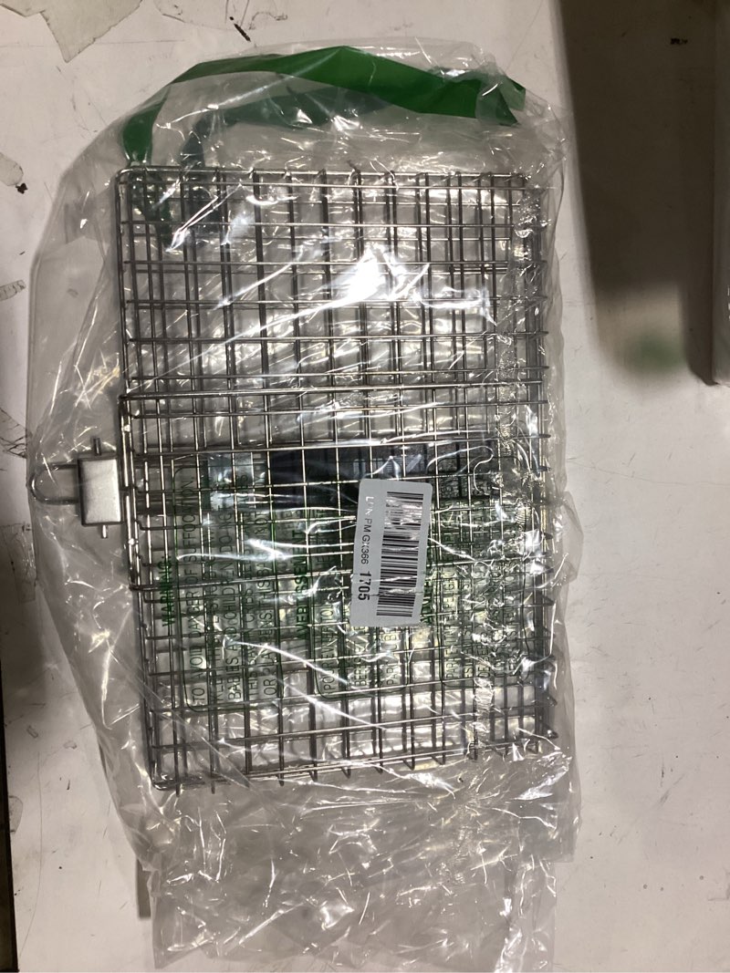 Condition photo showing Good Condition for portable bbq grill basket, 12.6x8.8x 1.34 inch, stainless steel folding portable outdoor camping rack for fish, shrimp, vegetables, cooking accessories, gifts for dad, husband, friends ?includes carry bag?
