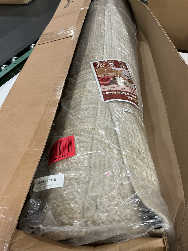 Condition photo showing Good Condition for Shatex Area Rug 8x10 Feet, Farmhouse Chunky Rug, Large Handmade Flat Weave Jute Rug for Lving Room, Bedroom, Playroom Off-white 8x10 ft