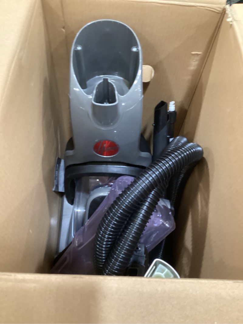 Condition photo showing As Is for hoover powerdash pet compact carpet cleaner machine, lightweight design, heatforce fast drying, antimicrobial brush roll, pair with a hoover carpet cleaner solution