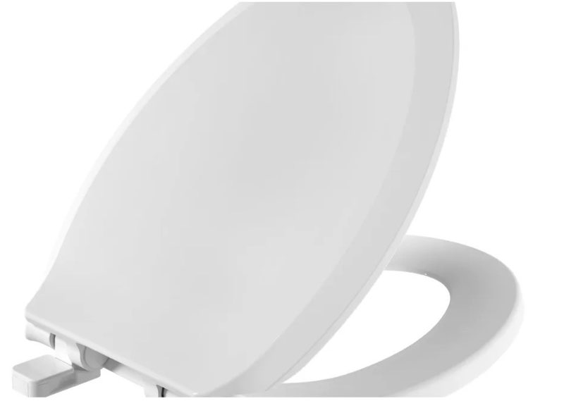 american standard mightytuff plastic white round soft close toilet seat