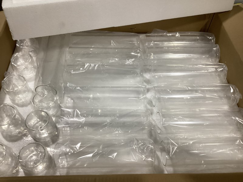 Condition photo showing New/Like New for 8-Light Linear Chandelier - Gold Kitchen Island Lighting - with Glass Shape Adjustable 50'' Modern Farmhouse Rectangle Pendant Light Fixtures, Dining Room, Bedroom Gold L50in 8Light