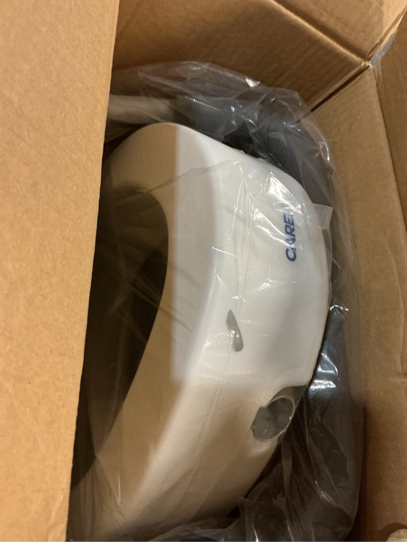 Condition photo showing New/Like New for carex 3.5 inch raised toilet seat with arms, elongated toilet seat riser, up to 250 lbs capacity, elevating & raising seat for elderly & handicap, universal, slip-resistant with padded handles, white