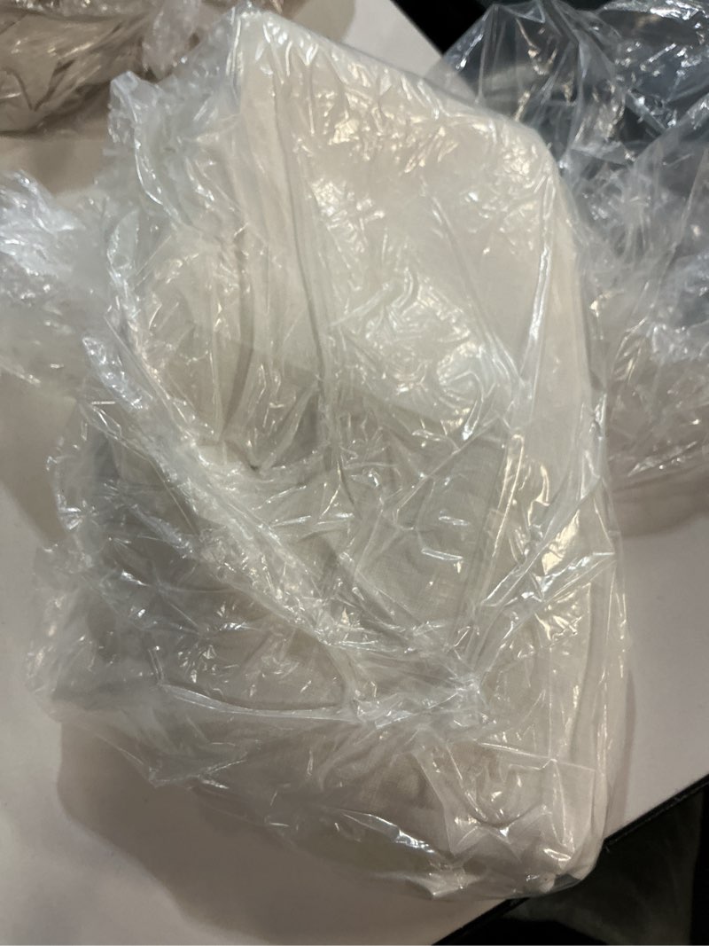 Condition photo showing Good Condition for european linen shower curtain, one size, white