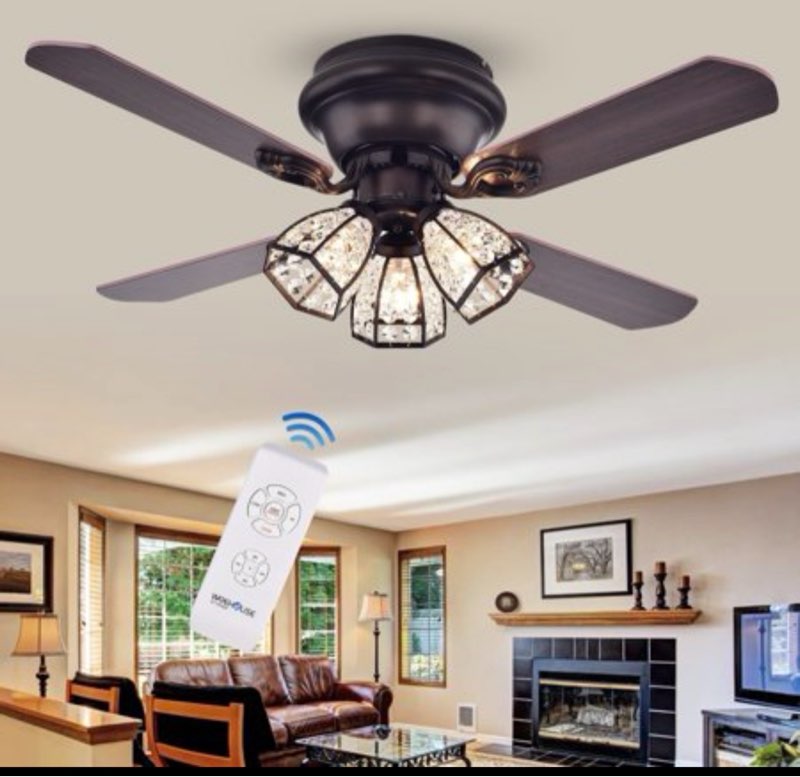 Tarudor 52 inches Indoor Bronze Finish Remote Controlled Ceiling Fan