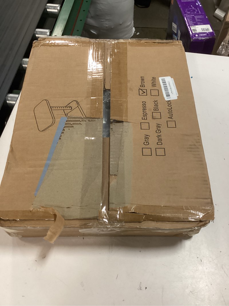 Condition photo showing New/Like New for kitstorack tv tray table, adjustable height & flip-top & rounded metal corners, snack table for couch, sofa, bed, chair, living room, c shaped end side table for eating, dinner or laptop, small spaces brown standard