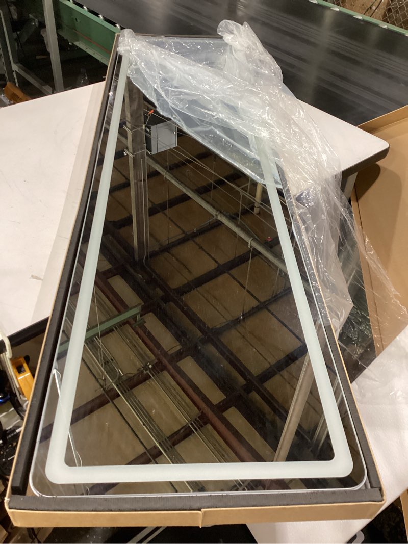 Condition photo showing New/Like New for full length mirror with led lights, led mirrors full length floor mirror full body mirror for bedroom wall mounted free standing 60"l x 16"w rectangle