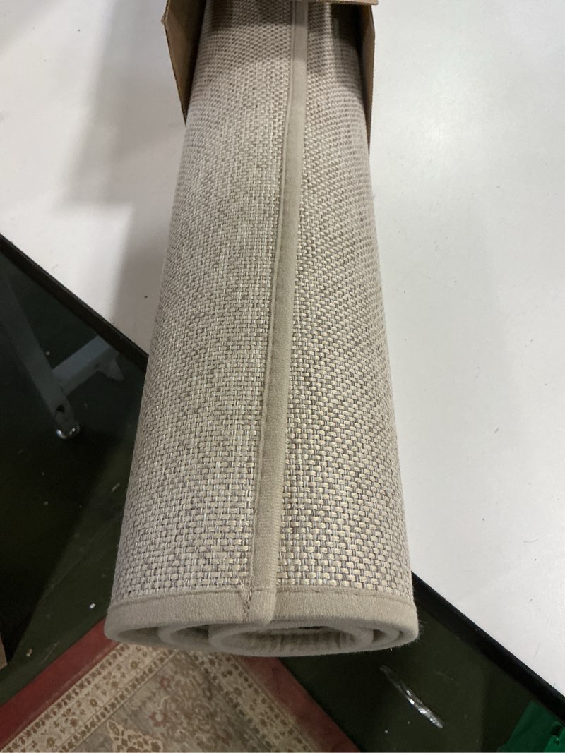 Condition photo showing As Is for MontVoo Bath Mat Rug-Ultra Thin Non Slip Bath Mats for Bathroom Mat Quick Dry, Rubber Backing Washable Bathroom Rugs Fit Under Door, Absorbent Bath Rugs for Floor,17"x24",Beige 17"x24" Beige