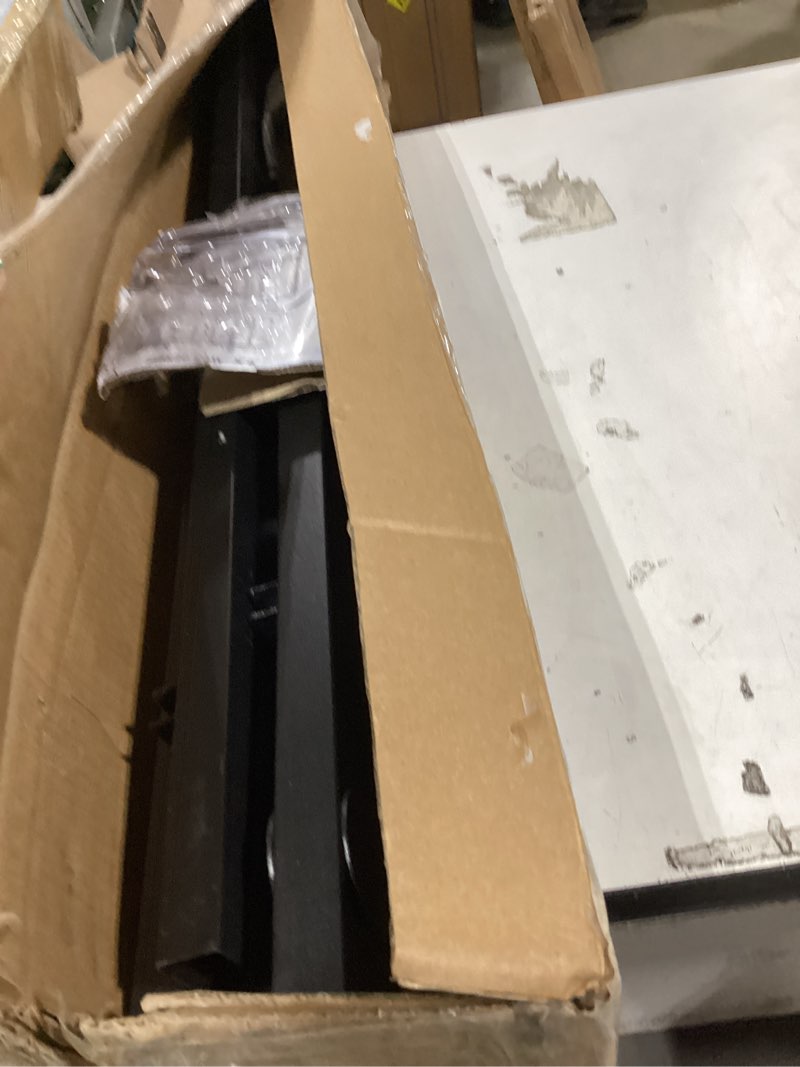 Condition photo showing As Is for 8 inch twin bed frame no box spring needed, heavy duty metal platform bed frame twin size support up to 2500 lbs, easy assembly, noise free, black