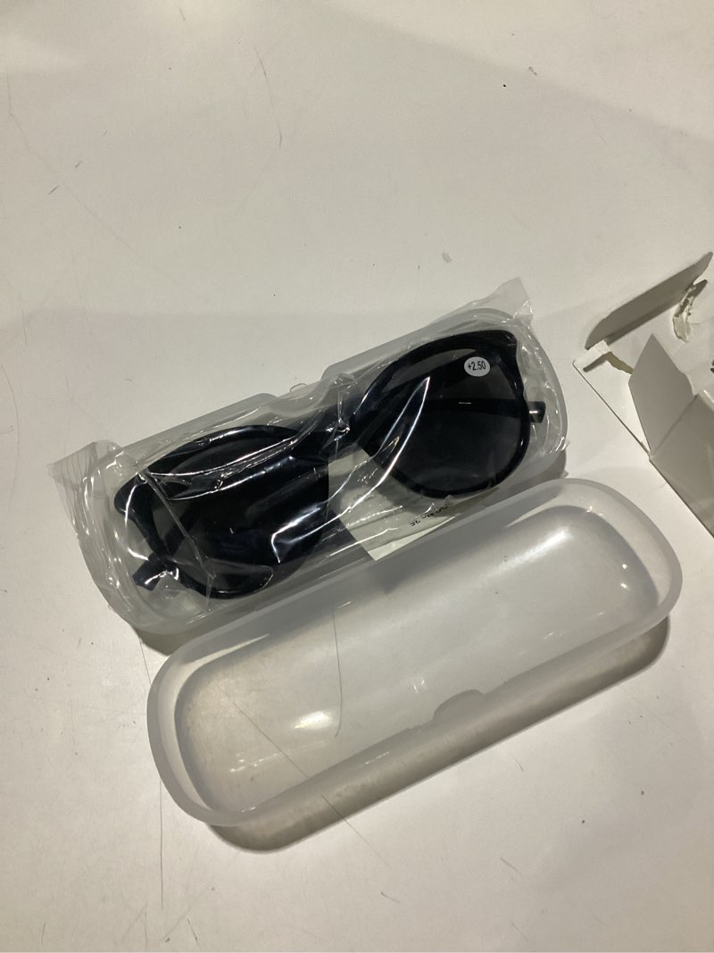 Condition photo showing Good Condition for fonhcoo reader sunglasses for women, full lens sunglasses with readers built-in, outdoor reading sunglasses uv400 protection black 2.5 x