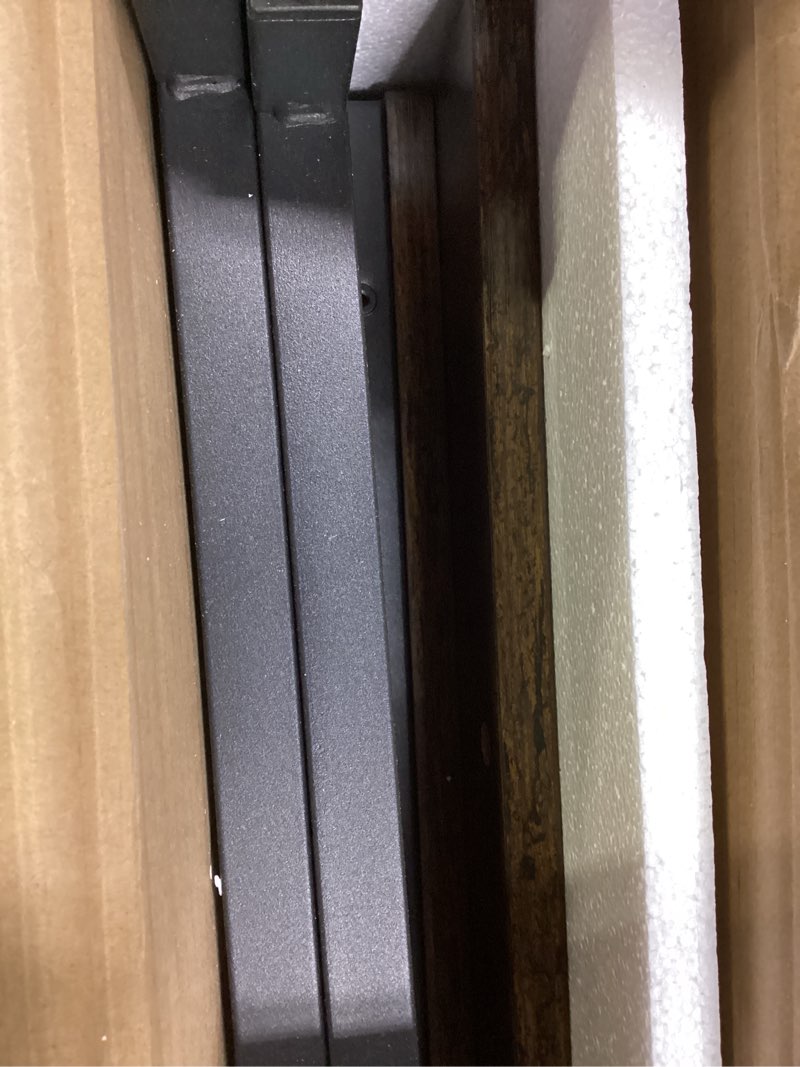 Condition photo showing Good Condition for VASAGLE Bakers Rack, Kitchen Shelf, Kitchen Island, Microwave Oven Stand with 3 Open Shelves, 6 Hooks, Metal Frame, 15.7 x 31.5 x 35.4 Inches, Industrial, Rustic Brown and Black UKKI002B01