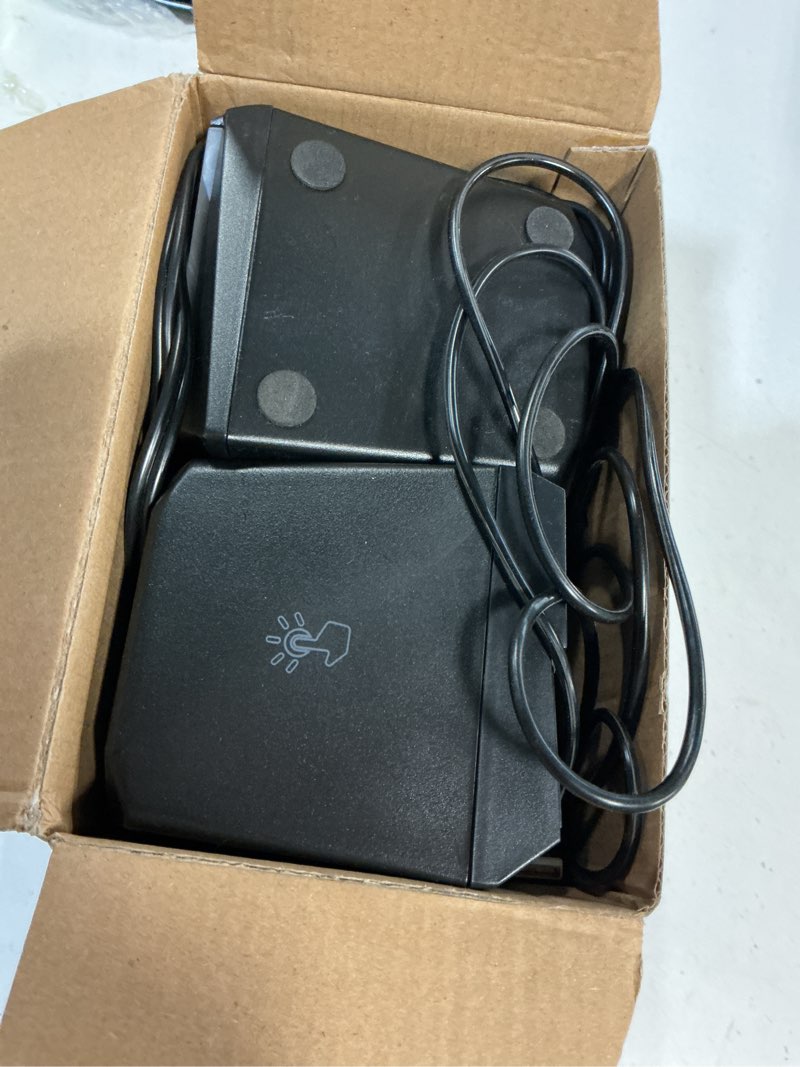 Condition photo showing As Is for redragon gs520 rgb desktop speakers, 2.0 channel pc computer stereo speaker with 6 colorful led modes, enhanced sound and easy-access volume control, usb powered w/ 3.5mm cable black