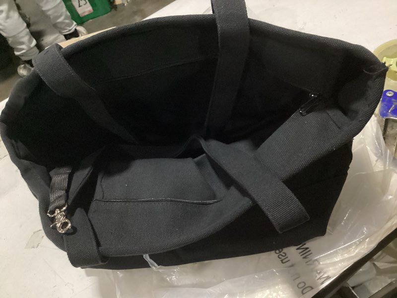 Condition photo showing Good Condition for waggo canvas dog bag carrier tote purse for travel with pocket, for pet small dog & cat, soft-sided with safety tether | ideal for subway, walking, hiking (black)