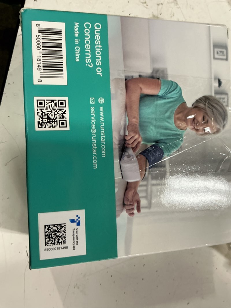 Condition photo showing New/Like New for runstar upper arm blood pressure monitor with wide range cuff (8.6'' -16.5'') for home use fsa&hsa eligible, automatic digital bp machine with storage bag, 2x99 reading memory