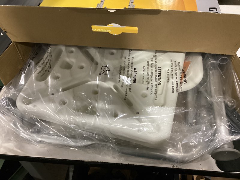 Condition photo showing New/Like New for bath safetybenches/stools product description: kd bath bench w/back & padded arm,1/ea