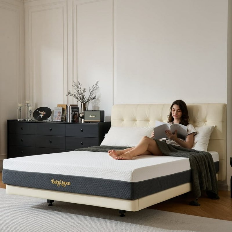 Babyqueen Queen Gel Memory Foam Mattress 10 inch, Medium Comfort, Pressure Relief Mattress in a Box for Bedroom & Platform