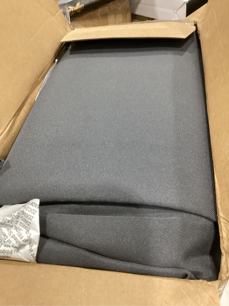 Condition photo showing Good Condition for favoyard outdoor seat cushion set 24 x 24 inch waterproof & fade resistant patio furniture cushions with removable cover deep seat & back cushion with handle and adjustable straps for chair sofa couch dark gray 24 x 24 inch