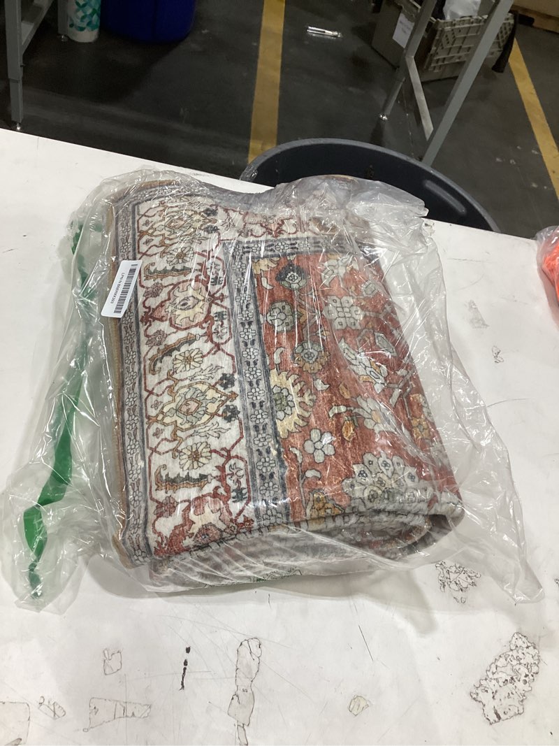 KUTA Vintage Washable Runner Rug, 2.6x10 Red Clay Runners for Hallways Non-Slip Kitchen Rugs Ultra T