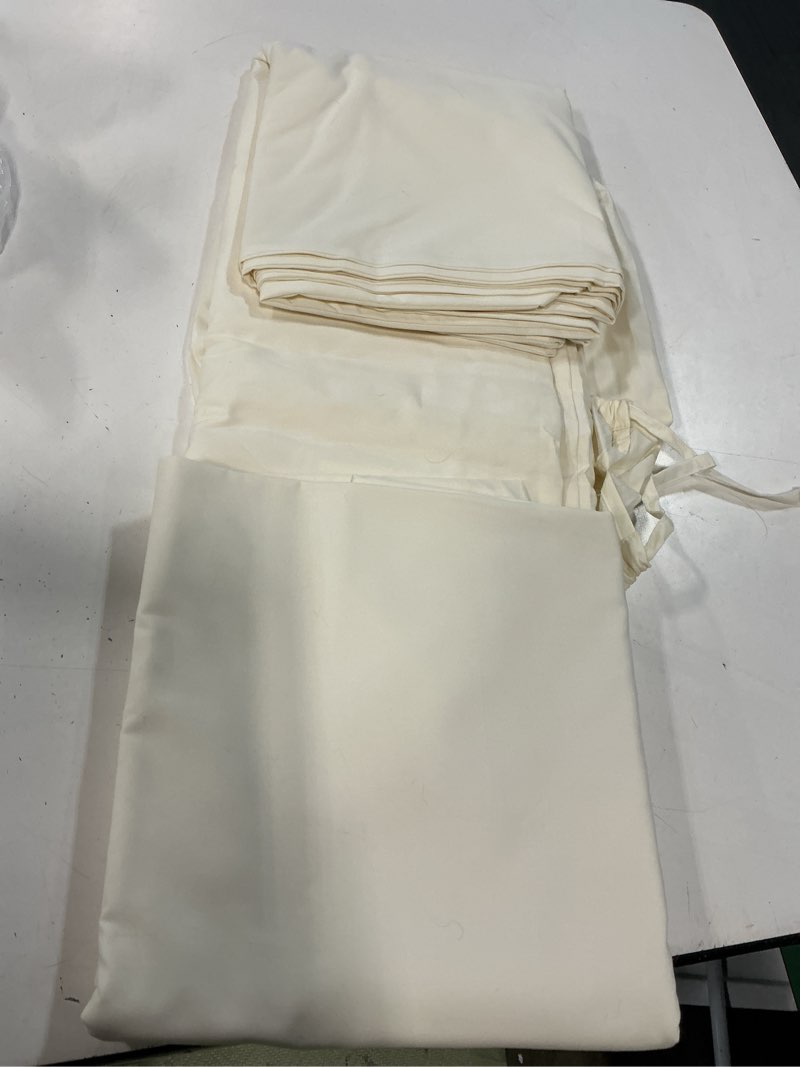 Condition photo showing Good Condition for organic crisp percale duvet cover, full/queen, ivory