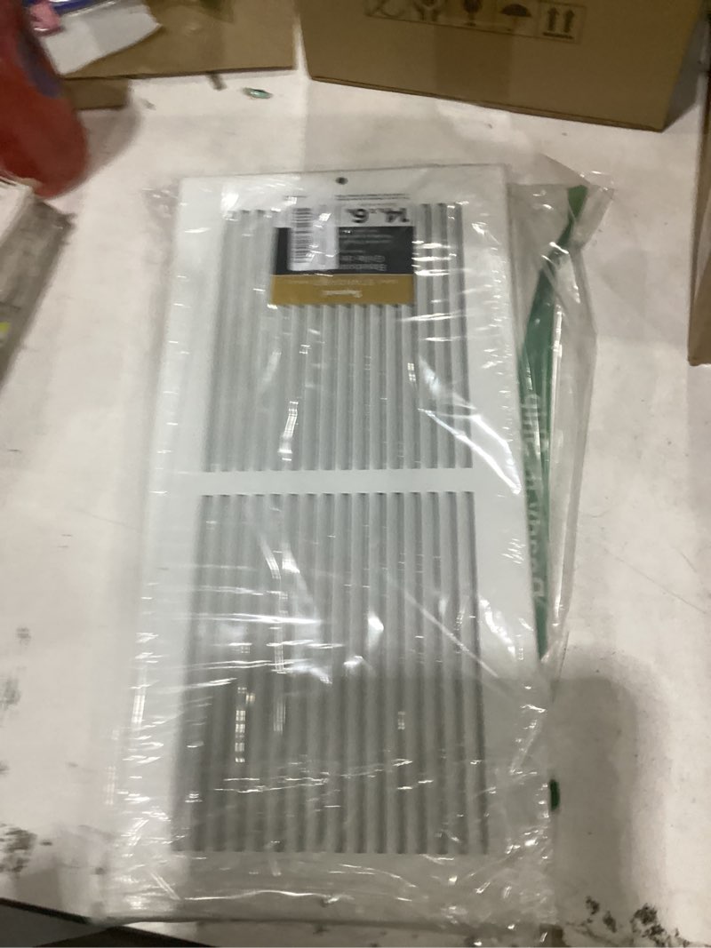 Condition photo showing New/Like New for imperial rg0033 louvered steel painted baseboard return air grille, 14 x 6-inch, white, 1-pack