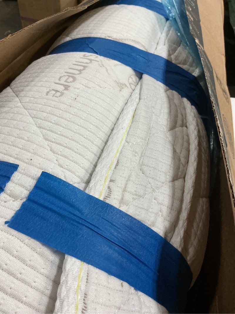 Condition photo showing As Is for letmxiu premium crib & toddler mattress,100% knitted fabric, premium fleece surface-hypoallergenic, 5" thick firm soft crib mattress, non-toxic - fits standard cribs & toddler beds simple 52" x 27.6" x 5"