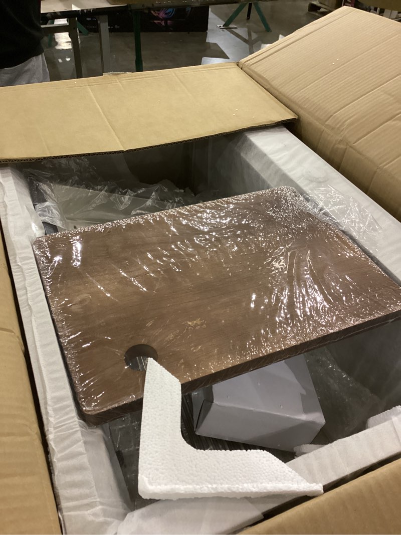 30x18In Drop In Kitchen Sink Workstation- Stainless Steel Topmount Modern Single Bowl Workstation Si