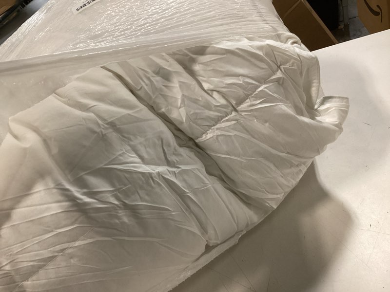 Condition photo showing As Is for Rwlvpe Hungarian White Goose Down Comforter King Size, 850 Fill Power All Season Duvet Insert 75% Goose Down 25% Goose Feather, 600TC Ultra-Soft 100% Cotton Shell Comfortable (106"x90", White) White King (106X90 IN)