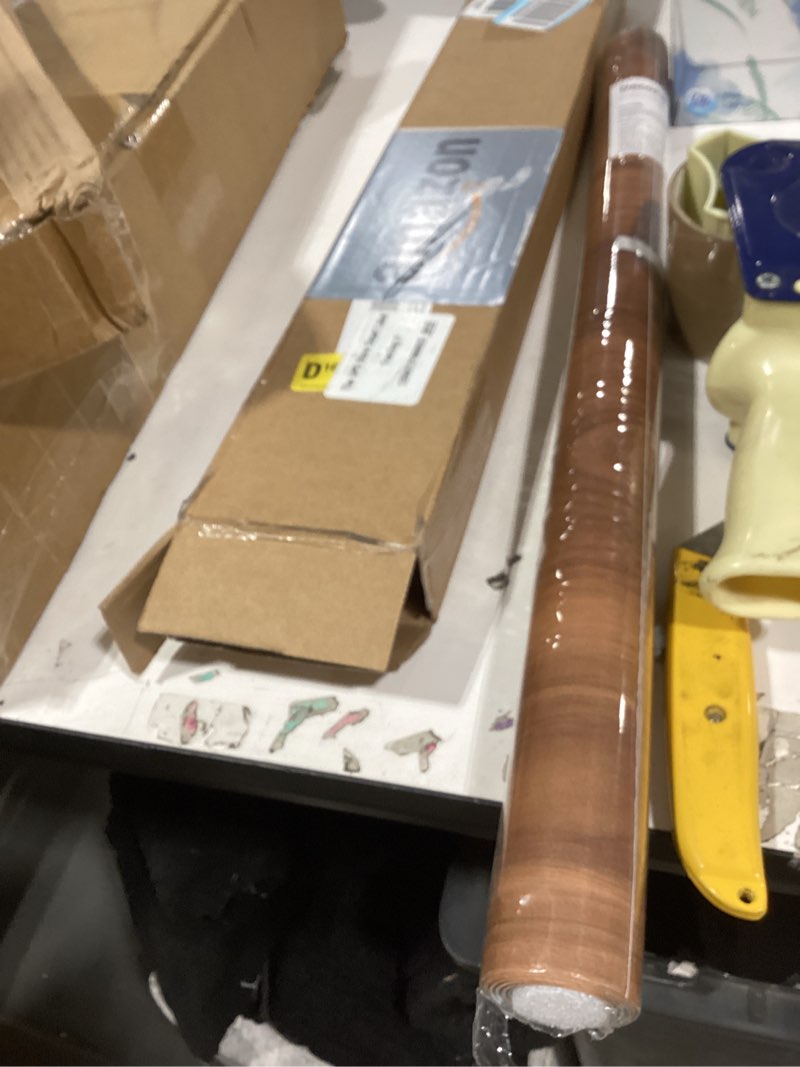 Condition photo showing New/Like New for similar  productdecoroom wood contact paper, brown walnut wood grain peel and stick wallpaper for countertops, self adhesive removable wood viny film easy to clean for cabinets desks and drawers15.7 x 118\" 15.7\" x 118\" dark brown
