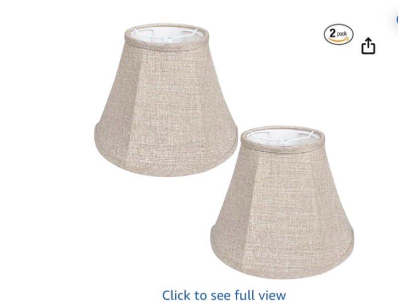 lamp shades for table lamps,6\"top x 13\"bottom 10\"high, set of 1 | vintage brown small lamp shades,diy fabric natural linen hand crafted, tool-free assembly