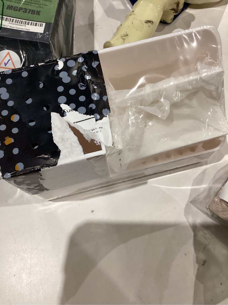 Condition photo showing New/Like New for Toothbrush Holders for Bathroom Countertop Organizer, Kids Electric Toothbrush and Toothpaste Holder for Bathroom Organizers and Storage (White Marble Grain)