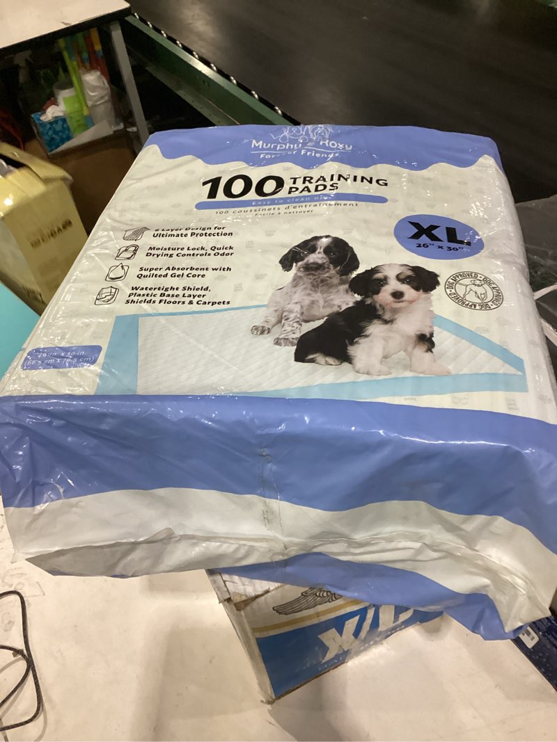 Condition photo showing New/Like New for murphy & roxy unscented pet training pads 100 pack xl - super-absorbent with quilted gel core and odor control technology 26 x 30 inches (extra large)