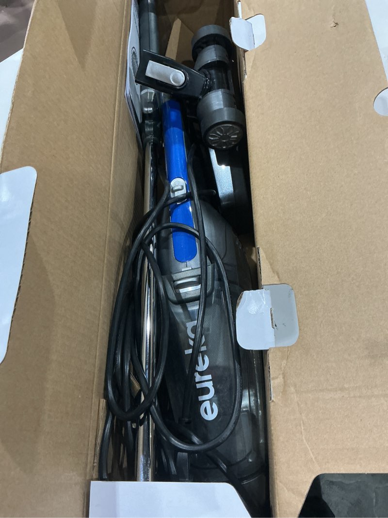 Condition photo showing As Is for eureka corded stick vacuum cleaner for home pet hair, lightweight stick vacuum cleaner with powerful suction for carpet tile and hard floor, blue, 3-in-1 handheld vac nes312 3-in-1 handheld vac nes312 blue