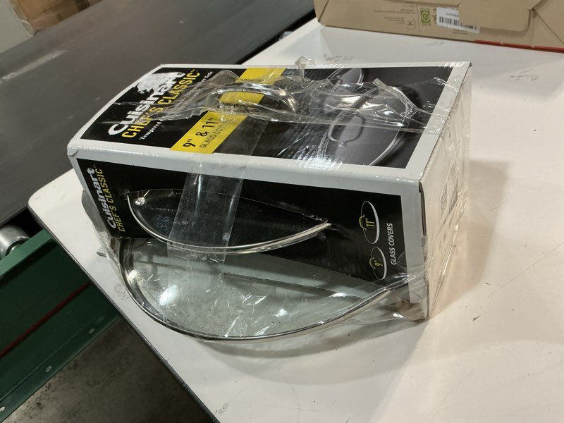 Condition photo showing Good Condition for Cuisinart 71-2228CG Chef's Classic Stainless 2-Piece Glass Lid Set,9" & 11" Glass covers