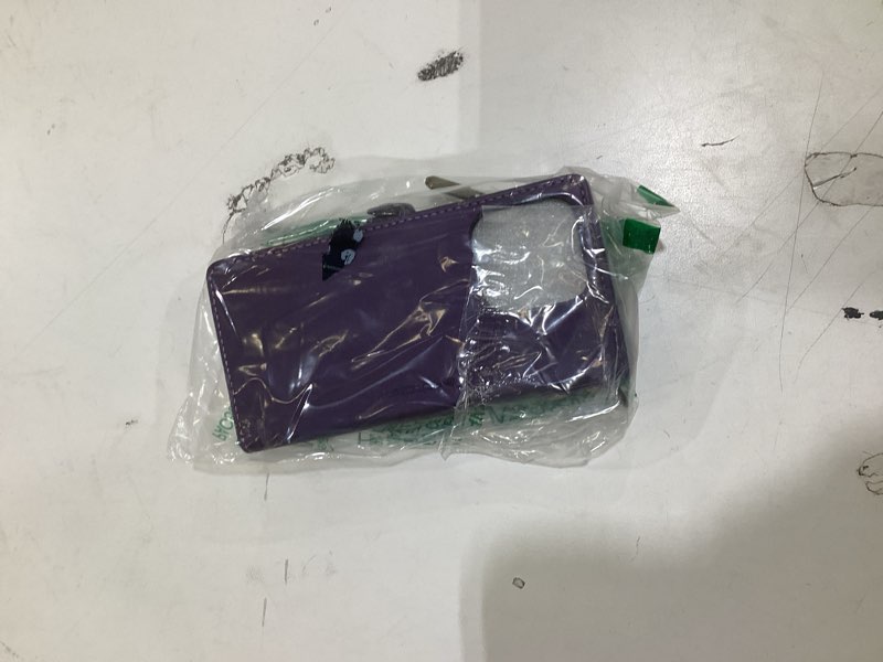Condition photo showing Good Condition for defencase compatible with iphone 16 pro case wallet with rfid blocking card holder for women men, soft pu leather magnetic snap flip zipper strap wallet phone case fit for iphone 16 pro 6.3", purple | rfid blocking, card holder, for women men, soft pu leather, magnetic snap, flip iphone 16 pro (6.3") purple