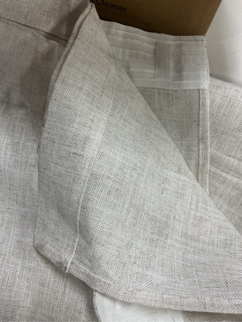 Condition photo showing Good Condition for yqhwq off-white linen tulle curtain fabric with grommets 20x48 inches