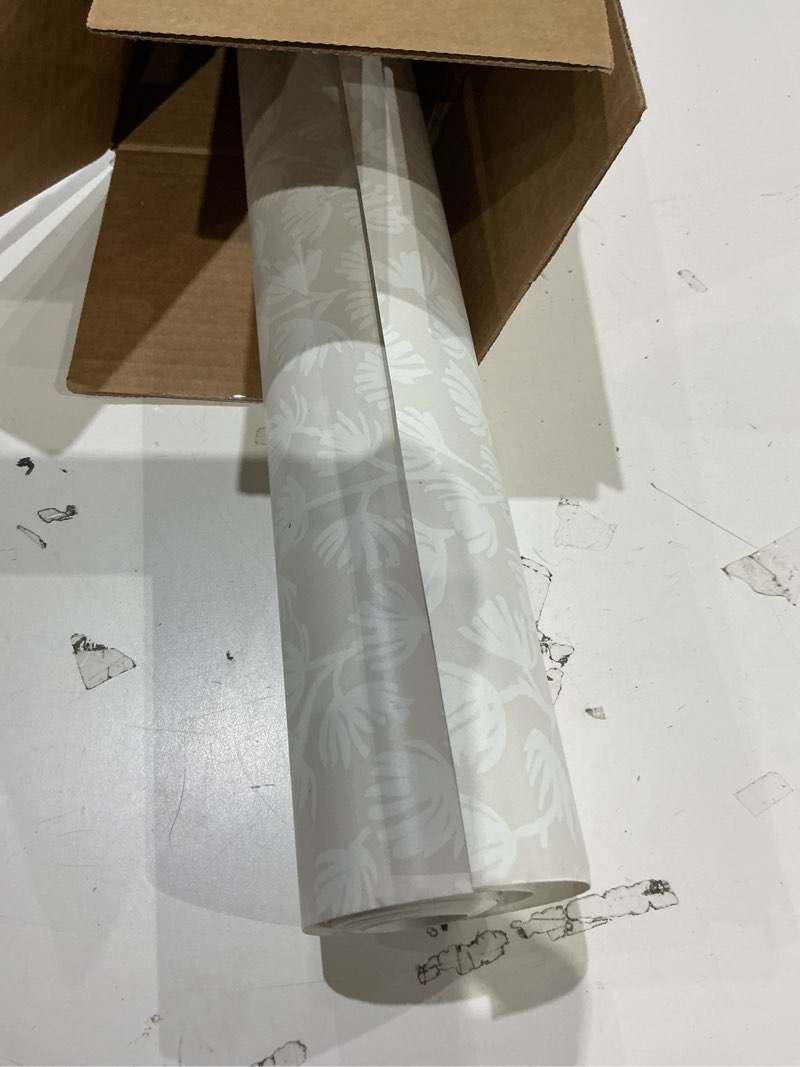Condition photo showing As Is for nuwallpaper x society social sea fern driftwood peel & stick wallpaper, sss6306