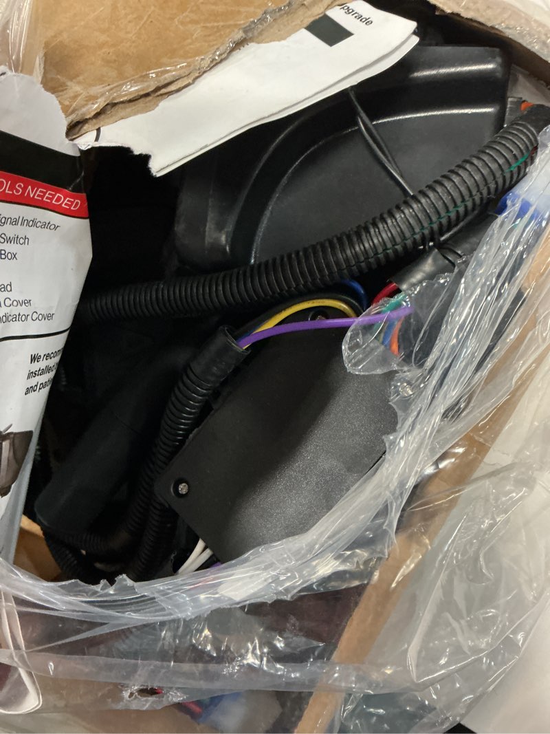 Condition photo showing As Is for golf cart turn signal kit with brake switch pad, horn, 9-pin plugs wiring harness, upgrade street legal plug & play light kits for club car ds ezgo txt rxv yamaha (12v)