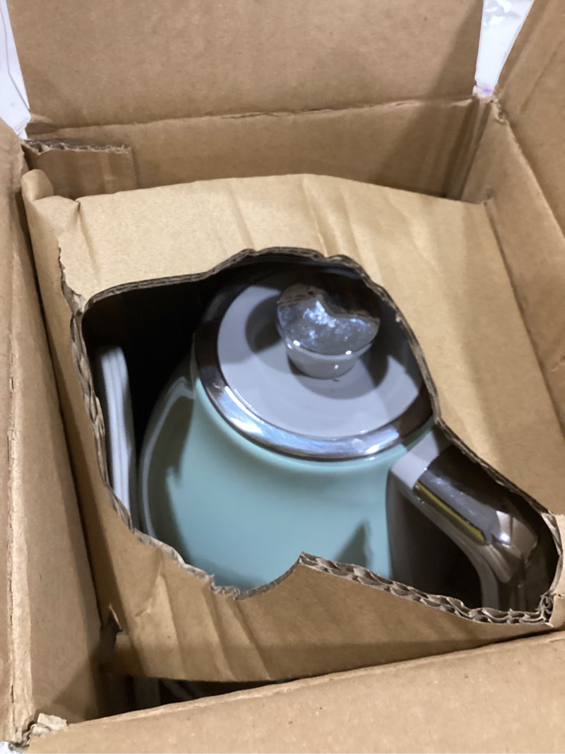 Condition photo showing Good Condition for evoloop electric tea kettle, 1500w /1.0l hot water boiler heater pot, retro small electric kettle, 100% stainless steel bpa free electric teapot, auto shut-off & boil-dry protection