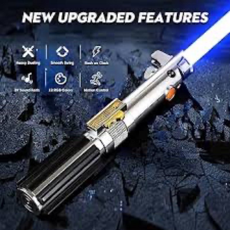 CVCBSER RGB Dueling Lightsaber, Motion Control 39 Sets Sound Effects and 12 Colors, Smooth Swing Met