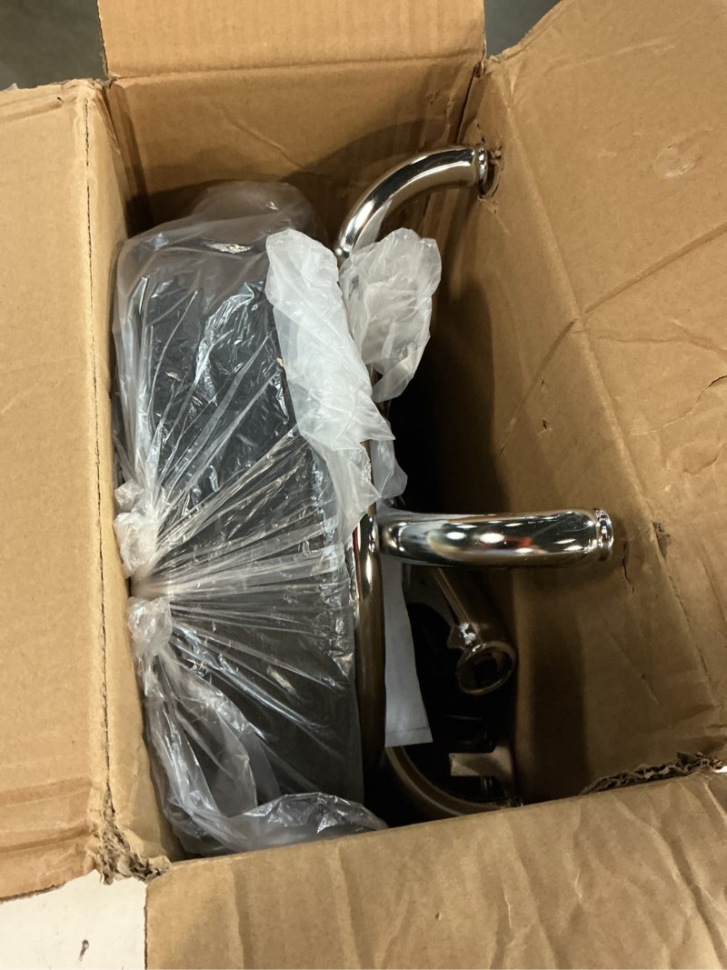 Condition photo showing New/Like New for adjustable rolling stool with wheels 500lb heavy duty round rolling stool with footrest, patent leather drafting stool chair with wheels work spa salon seat?black?