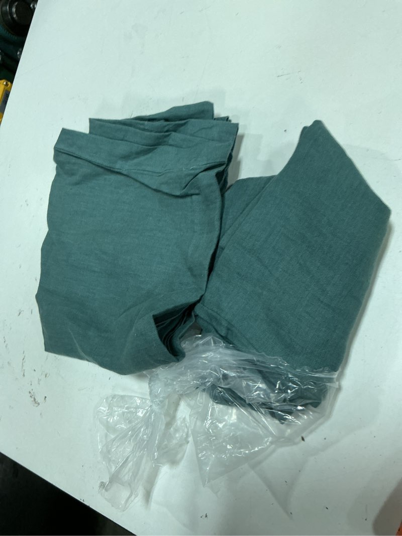 Condition photo showing As Is for european linen pillowcase set, standard, ocean