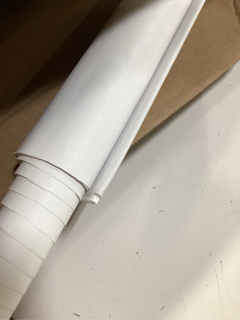 Condition photo showing As Is for cordless tear down light filtering shade - 37 inch width, 72 inch length - white- cord-free customizable room darkening horizontal mini vinyl windows blinds for interior by achim home decor white 37"w x 72"h