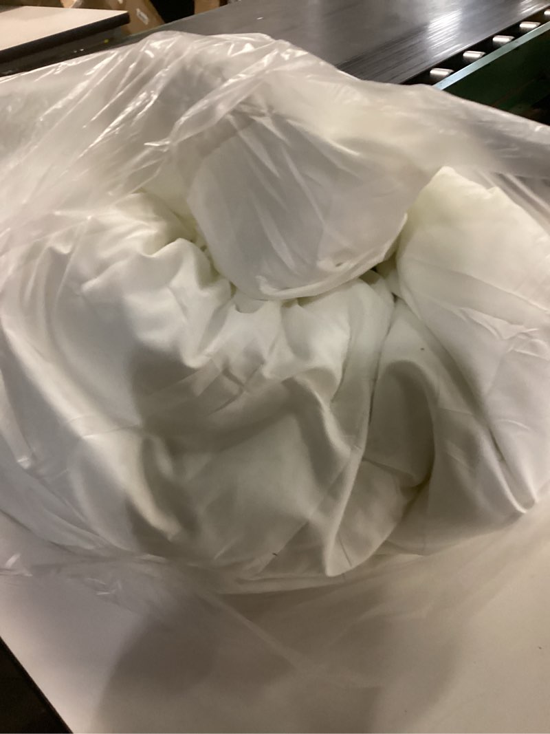 Condition photo showing Good Condition for CozyLux Queen Comforter Set Ivory, 3 Pieces Solid Breathable Quilted Style Bedding Sets for Girls, Luxury Soft Microfiber Down Alternative Comforter Bet Set All Season (1 Comforter & 2 Pillowcases) Ivory Queen