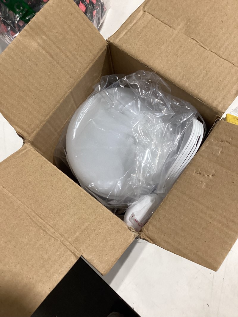 Condition photo showing As Is for socket fan light with remote control, portable small ceiling fan with lights for bedroom, kitchen, living room, with dimming function, 1000 lumens, screws into e26/e27, 16.54 inches diameter