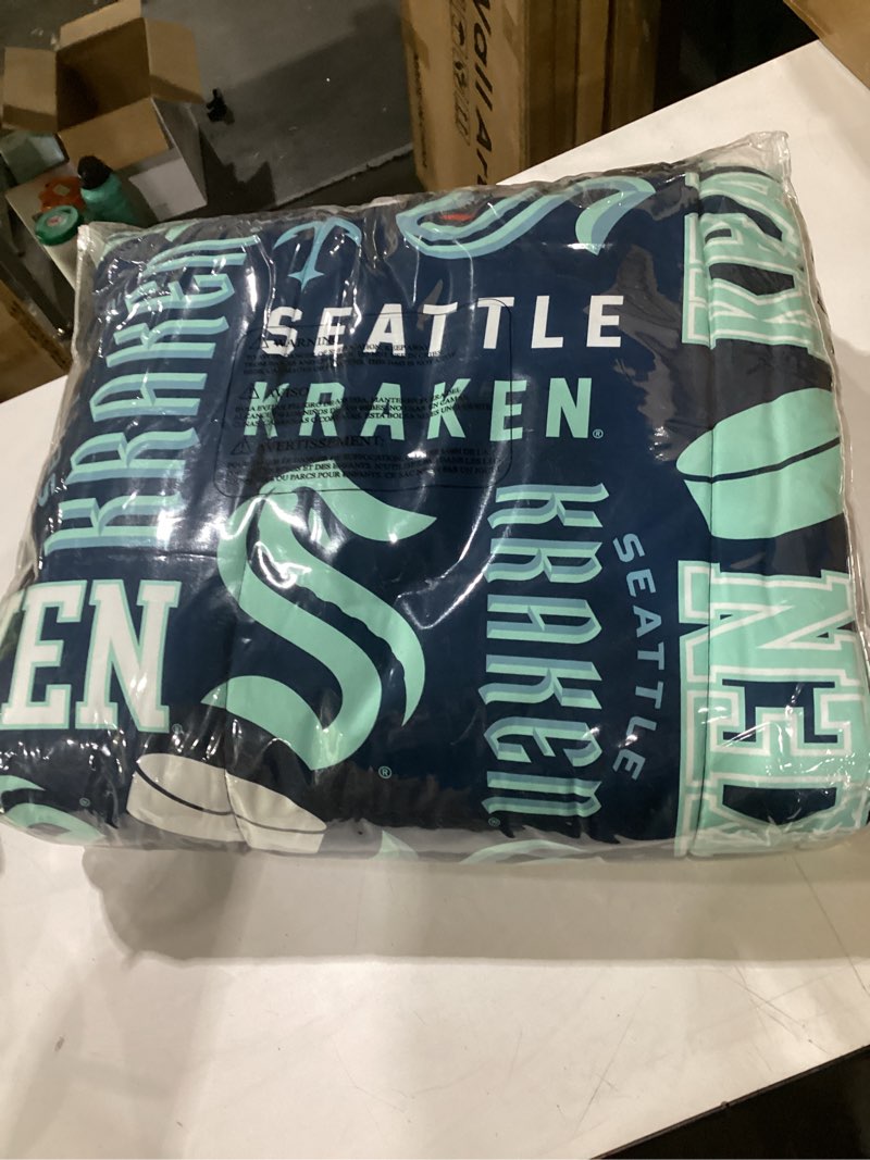 Condition photo showing New/Like New for foco nhl unisex-adult themed seattle kraken tw" team color