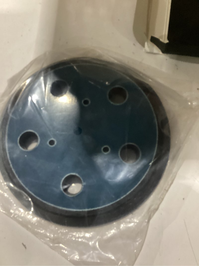 Condition photo showing Good Condition for sander pad for milwaukee, 2 pack 5 inch 8 hole orbital sander pad for milwaukee 6021-21 6034-21 2648-20 2648-21 5" random orbit sander replacement hook and loop backing pad for part number 51-36-7100 plastic pad 2 pack