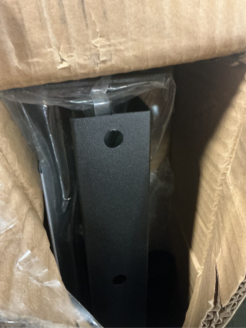 Condition photo showing Good Condition for metty metal handrails for outdoor steps suitable for 1 to 2 steps- wrought iron stair railing- step steady with 2 feet handrailing- safe indoor home banisters (black with balusters) black with balusters 2 step